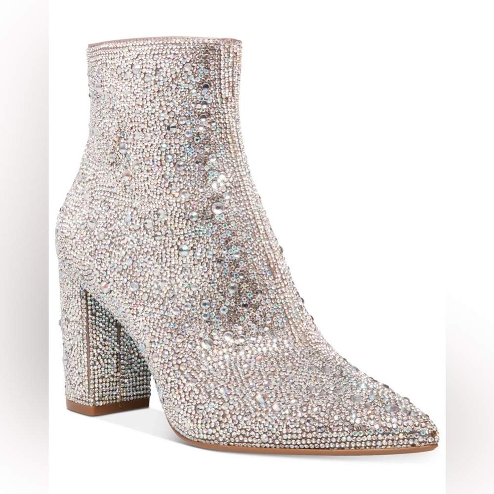 Betsey Johnson Women's Cady Evening Booties Encrusted Sparkling Rhinesto…
